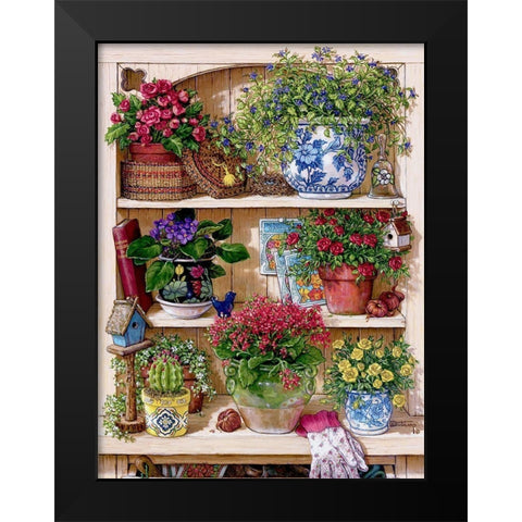 Flower Cupboard Black Modern Wood Framed Art Print by Kruskamp, Janet