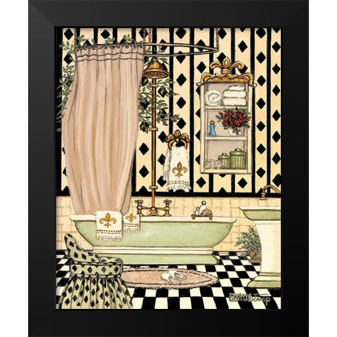 Elegant Bath II Black Modern Wood Framed Art Print by Kruskamp, Janet