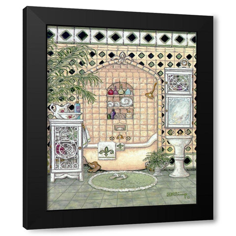 Elegant Bath VI Black Modern Wood Framed Art Print by Kruskamp, Janet