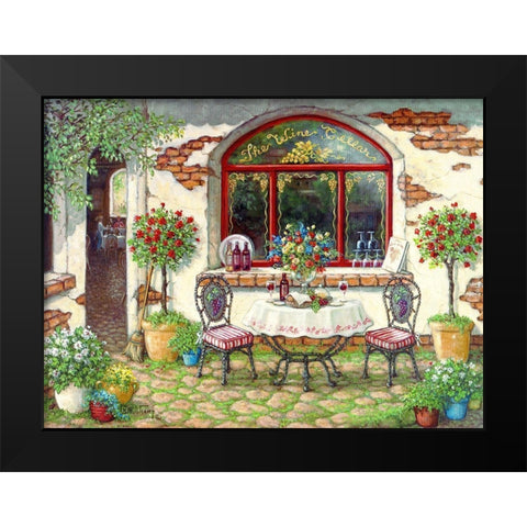 The Wine Cellar Black Modern Wood Framed Art Print by Kruskamp, Janet