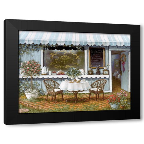 Morning Glory Coffee Shop Black Modern Wood Framed Art Print by Kruskamp, Janet