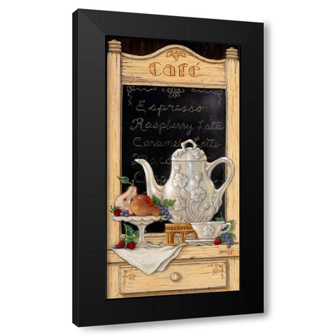 Coffee and Fruit II Black Modern Wood Framed Art Print by Kruskamp, Janet