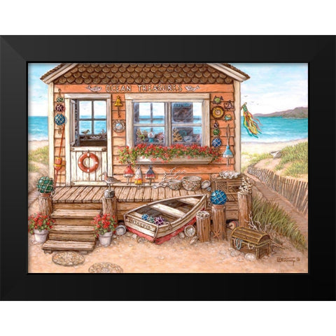 Ocean Treasures Black Modern Wood Framed Art Print by Kruskamp, Janet