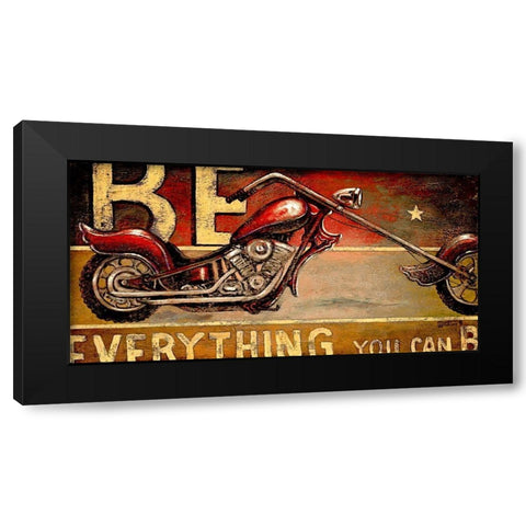 Be Everything Black Modern Wood Framed Art Print with Double Matting by Kruskamp, Janet