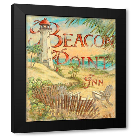 Beacon Point Black Modern Wood Framed Art Print with Double Matting by Kruskamp, Janet