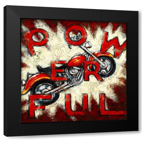 Powerful Black Modern Wood Framed Art Print by Kruskamp, Janet