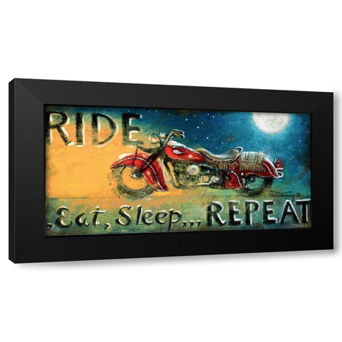 Ride Black Modern Wood Framed Art Print by Kruskamp, Janet