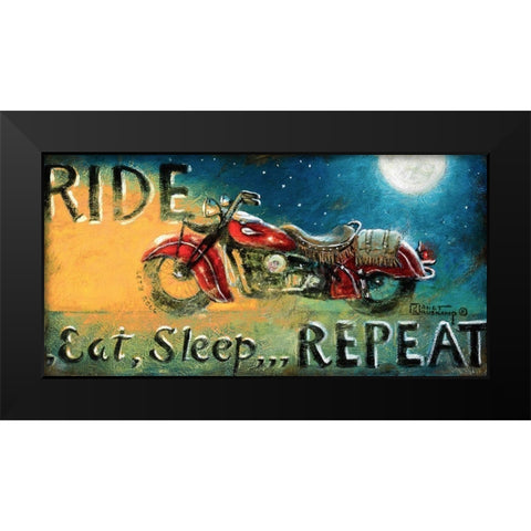 Ride Black Modern Wood Framed Art Print by Kruskamp, Janet