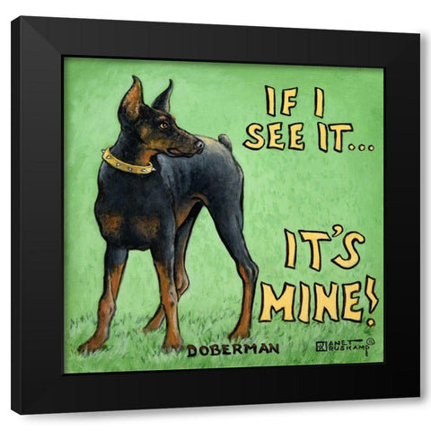 Its Mine Black Modern Wood Framed Art Print by Kruskamp, Janet