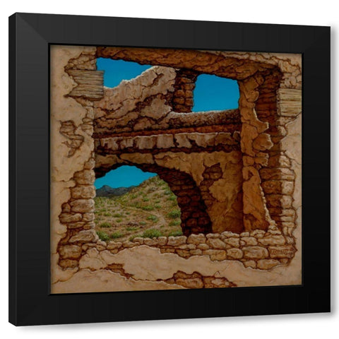 Adobe Near Taos II Black Modern Wood Framed Art Print with Double Matting by Kruskamp, Janet