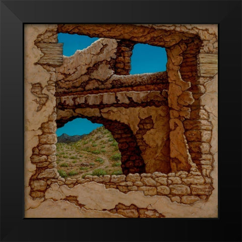 Adobe Near Taos II Black Modern Wood Framed Art Print by Kruskamp, Janet