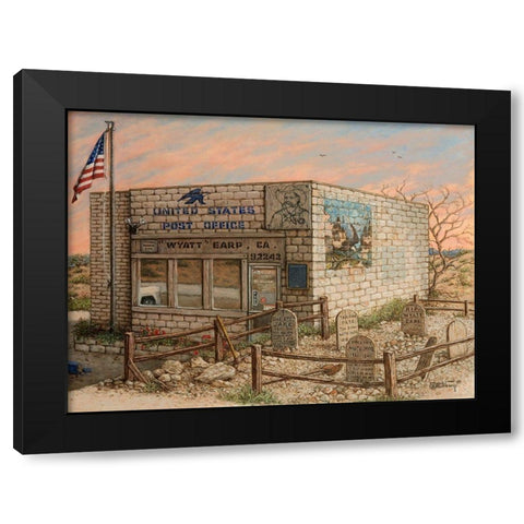 Wyatt Earp Post Office (Earp, CA) Black Modern Wood Framed Art Print with Double Matting by Kruskamp, Janet