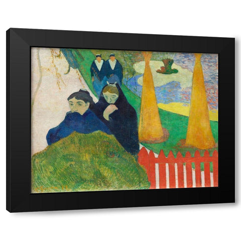 Arlesiennes Black Modern Wood Framed Art Print with Double Matting by Gauguin, Paul