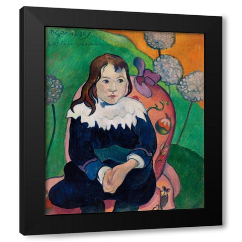 Mr. Loulou (Louis Le Ray) Black Modern Wood Framed Art Print with Double Matting by Gauguin, Paul