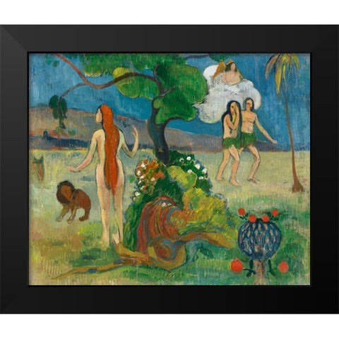 Paradise Lost Black Modern Wood Framed Art Print by Gauguin, Paul
