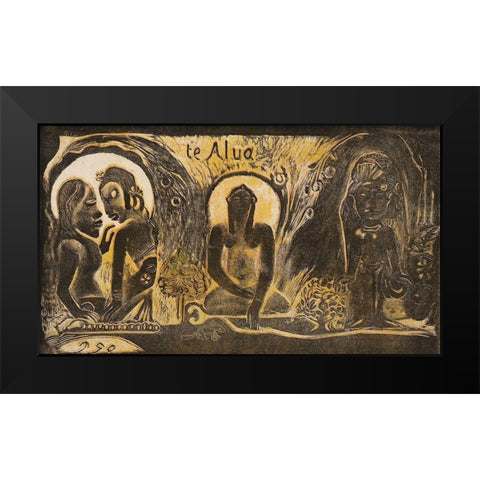 The God (Te atua), from the Noa Noa Suite Black Modern Wood Framed Art Print by Gauguin, Paul
