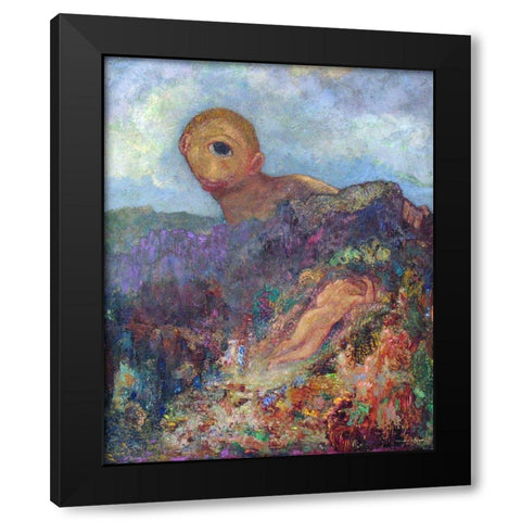 The Cyclops, 1914 Black Modern Wood Framed Art Print with Double Matting by Redon, Odilon