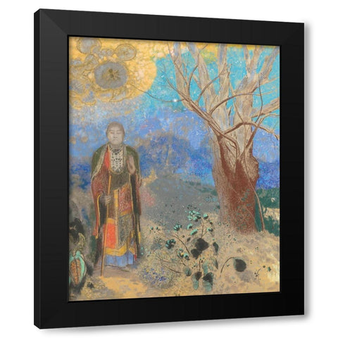 The Buddha, 1904 Black Modern Wood Framed Art Print with Double Matting by Redon, Odilon