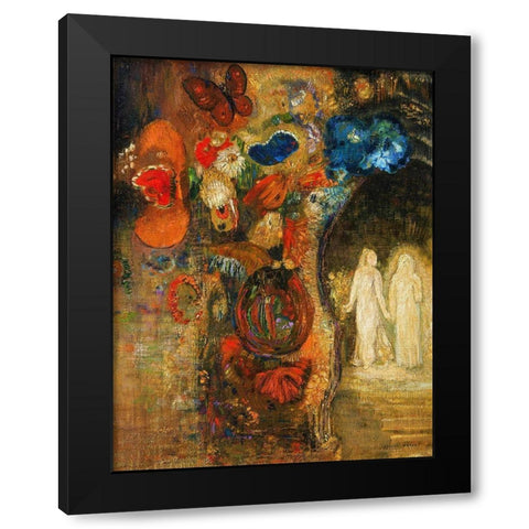 Apparition, 1905â€“1910 Black Modern Wood Framed Art Print with Double Matting by Redon, Odilon