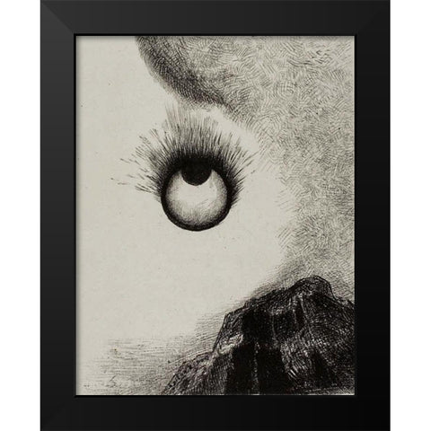 Everywhere eyeballs are aflame Black Modern Wood Framed Art Print by Redon, Odilon