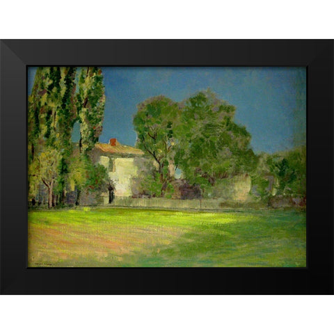 Peyrlebade Black Modern Wood Framed Art Print by Redon, Odilon