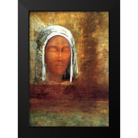 Virgin of the Dawn Black Modern Wood Framed Art Print by Redon, Odilon