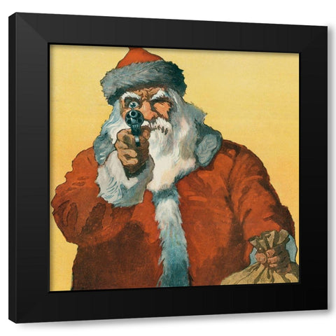 Hands up! Black Modern Wood Framed Art Print with Double Matting by Crawford, Will