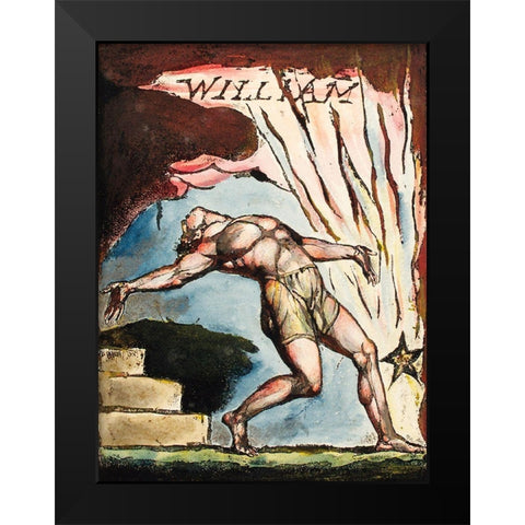 William illustration from Milton Black Modern Wood Framed Art Print by Blake, William