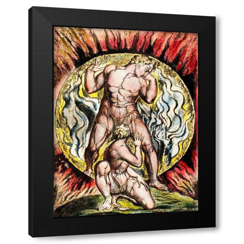 Stepping out of the Sun from Milton Black Modern Wood Framed Art Print with Double Matting by Blake, William