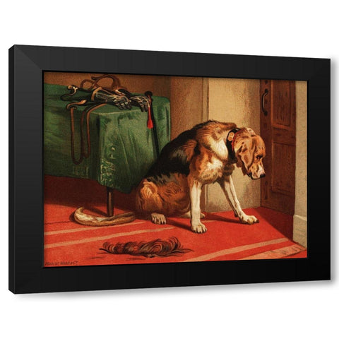 Suspense Black Modern Wood Framed Art Print by Landseer, Sir Edwin