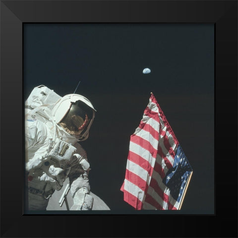 Apollo 17 Black Modern Wood Framed Art Print by NASA