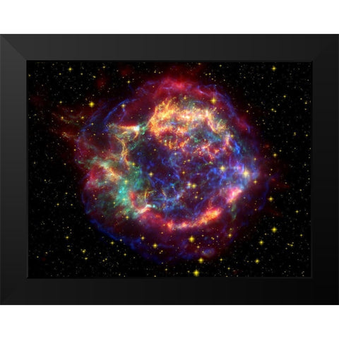 Cassiopeia A Black Modern Wood Framed Art Print by NASA