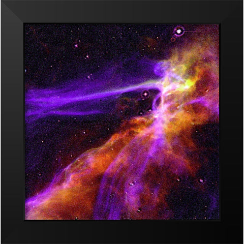 Cygnus Loop Supernova Blast Wave Black Modern Wood Framed Art Print by NASA
