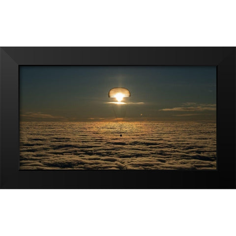 Expedition 54 Soyuz MS-06 Landing Black Modern Wood Framed Art Print by NASA