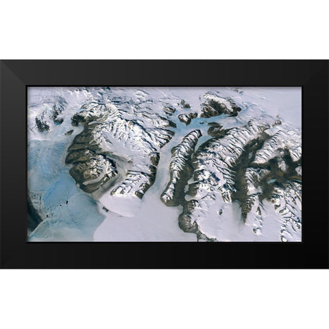Ferrar Glacier, Antarctica Black Modern Wood Framed Art Print by NASA