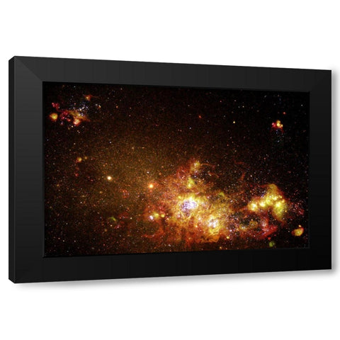 Fireworks of Star Formation Light Up a Galaxy Black Modern Wood Framed Art Print by NASA