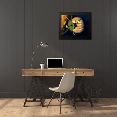 Galileo Orbiter Black Modern Wood Framed Art Print by NASA