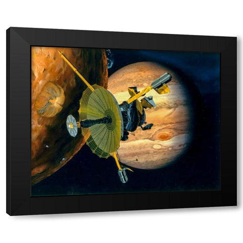 Galileo Orbiter Black Modern Wood Framed Art Print by NASA