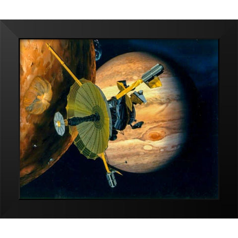 Galileo Orbiter Black Modern Wood Framed Art Print by NASA