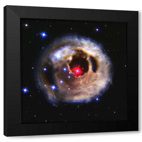 Hubble Looks at Monocerotis Black Modern Wood Framed Art Print with Double Matting by NASA