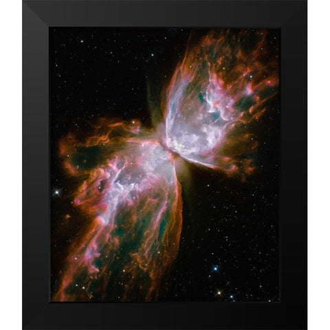 Hubble Spies a Butterfly Black Modern Wood Framed Art Print by NASA