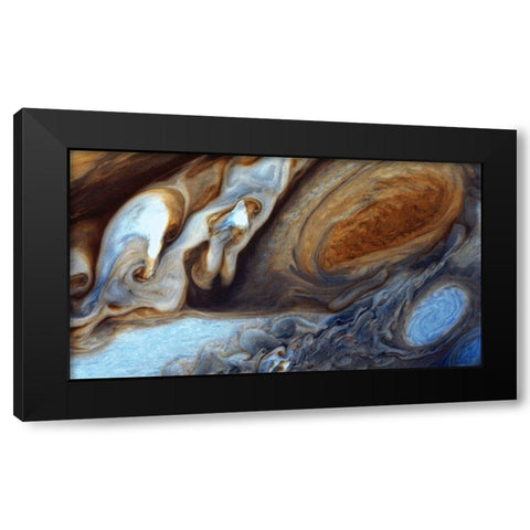 Jupiters Great Red Spot Black Modern Wood Framed Art Print by NASA