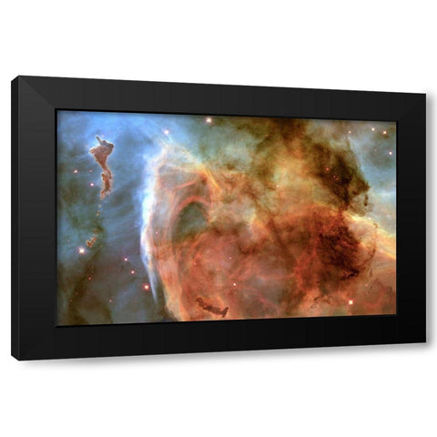 Light and Shadow in the Carina Nebula Black Modern Wood Framed Art Print by NASA