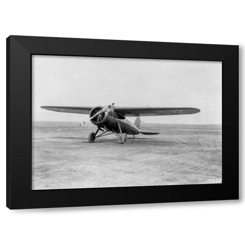 Lockheed Y1C-12 Black Modern Wood Framed Art Print with Double Matting by NASA