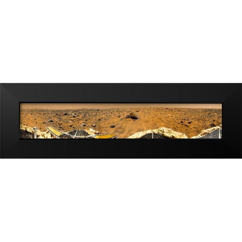 Mars Pathfinder Lander Black Modern Wood Framed Art Print by NASA