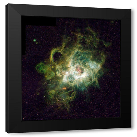 Nursery of New Stars Black Modern Wood Framed Art Print with Double Matting by NASA