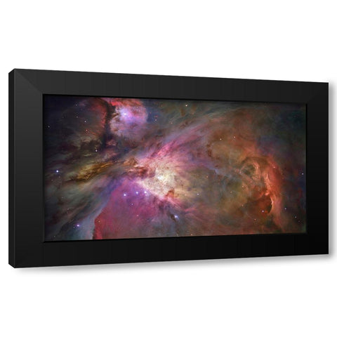 Orion Nebula Black Modern Wood Framed Art Print with Double Matting by NASA