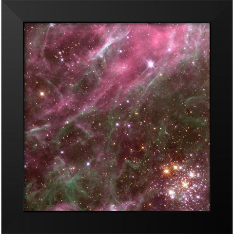 Tarantula Nebula Black Modern Wood Framed Art Print by NASA