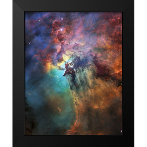 The Lagoon Nebula Black Modern Wood Framed Art Print by NASA
