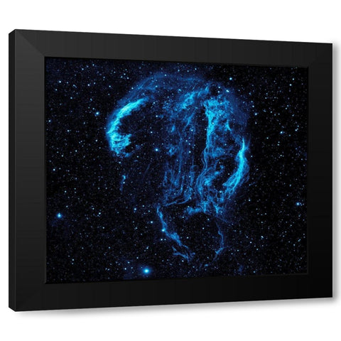 Ultraviolet image of the Cygnus Loop Nebula Black Modern Wood Framed Art Print by NASA